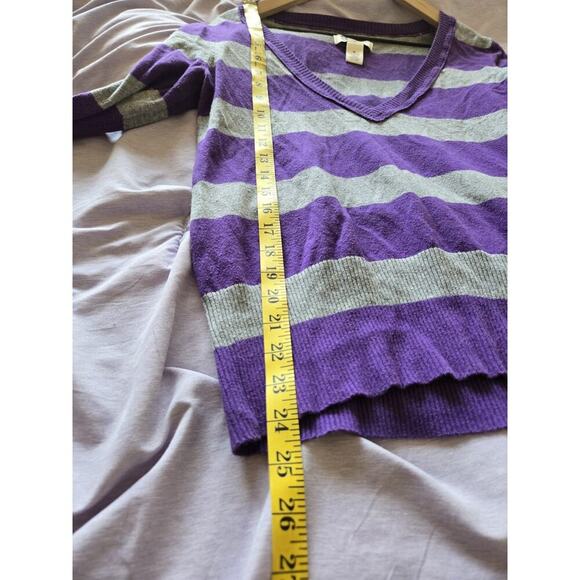 SO Womens XL Purple Long Sleeve Shirt Y2k Preppy Academia School Y2k Striped - Picture 7 of 7